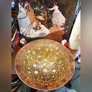 ✨️Rare,Vintage Large Bovano MCM Floral 🎆Copper&Enamel Plate,Like New!🎁🎖🥉